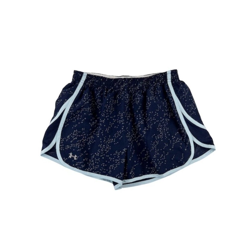 Under Armour Fly By Running Shorts in Navy Scatter Dot